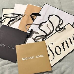 Bundle of 7 Empty Gift Bags & 2 Small Gift Boxes